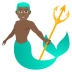 🧜🏾‍♂️ merman: medium-dark skin tone display on JoyPixels